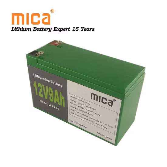 Bateria LiFePO4 BMS 12V 7ah 9ah para substituir a bateria VRLA AGM SLA 18650 Bateria de ferro de lítio para brinquedos elétricos