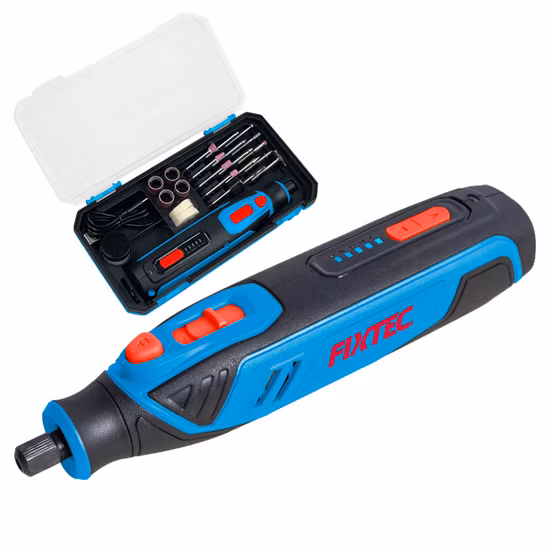 Ferramenta rotativa sem fio de alta velocidade 4V Fixtec com 42PCS Acessórios Mini moedor de baixa vibração com 2000mAh Li