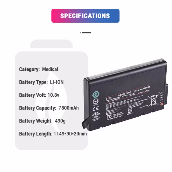 Bateria recarregável de íon de lítio 10.8v 7800mah me202c r202i me202 me202a me202h me202b me202be me202ek para philips medical
